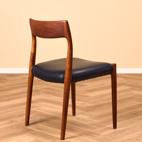 Danish dining chairs in solid teak by Niels Otto Møller, model 77