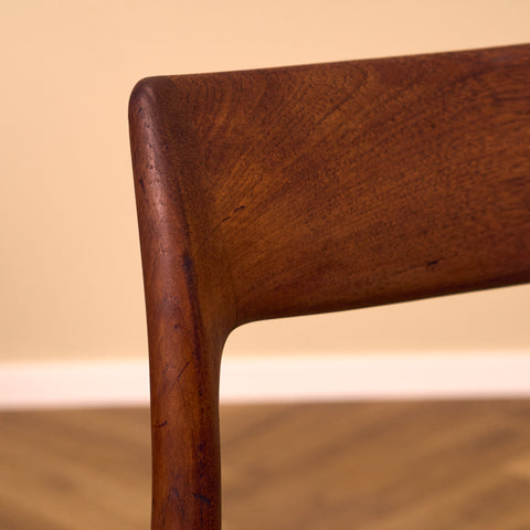 Danish dining chairs in solid teak by Niels Otto Møller, model 77