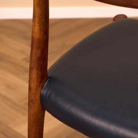 Danish dining chairs in solid teak by Niels Otto Møller, model 77