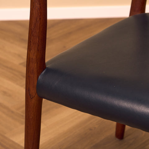 Danish dining chairs in solid teak by Niels Otto Møller, model 77