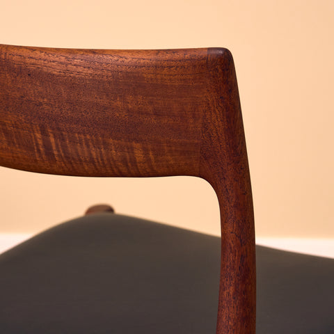 Danish dining chairs in solid teak by Niels Otto Møller, model 77