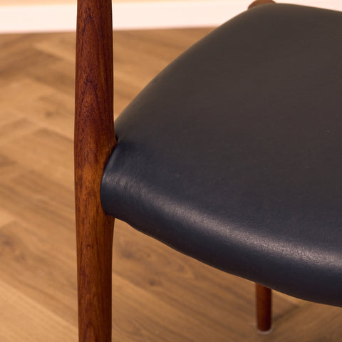 Danish dining chairs in solid teak by Niels Otto Møller, model 77