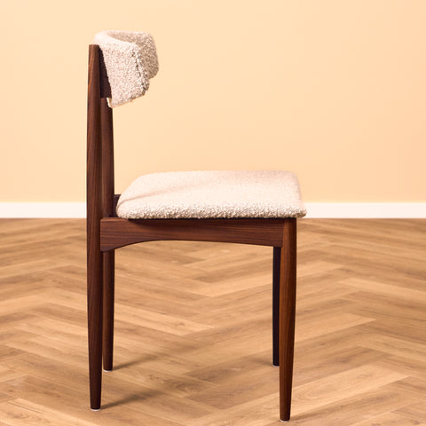 Danish set of 4 dining chairs in walnut