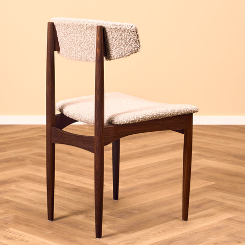 Danish set of 4 dining chairs in walnut