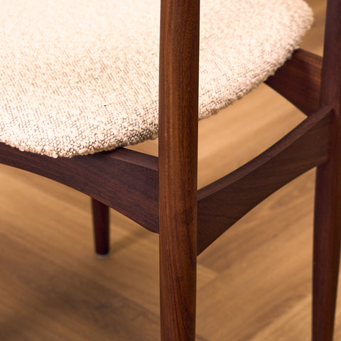 Danish set of 4 dining chairs in walnut