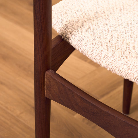 Danish set of 4 dining chairs in walnut