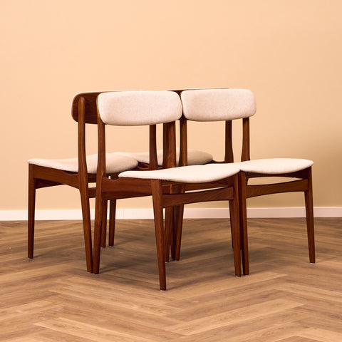 Danish set of 4 dining chairs by B. Rasmussen for Thorso Mobelfabrik