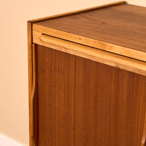 Swedish small sideboard in teak & beech