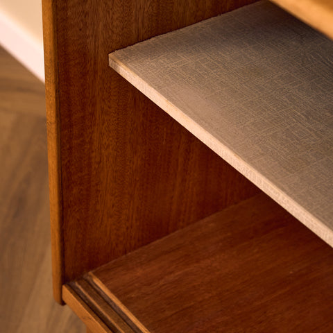 Swedish small sideboard in teak & beech