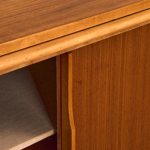 Swedish small sideboard in teak & beech