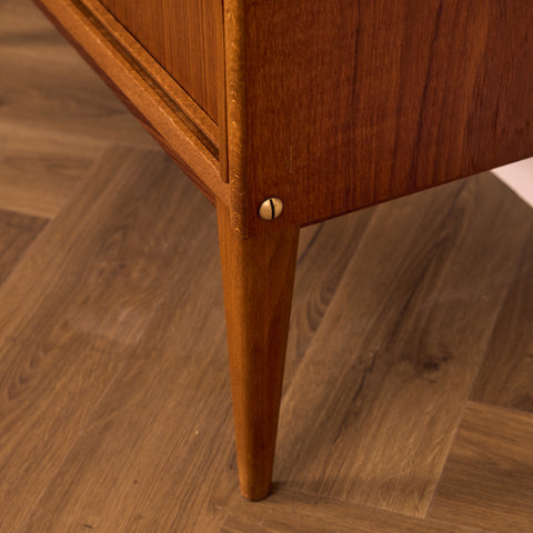 Swedish small sideboard in teak & beech