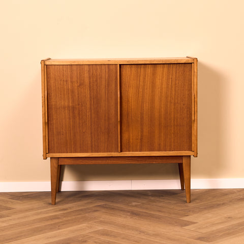 Swedish small sideboard in teak & beech