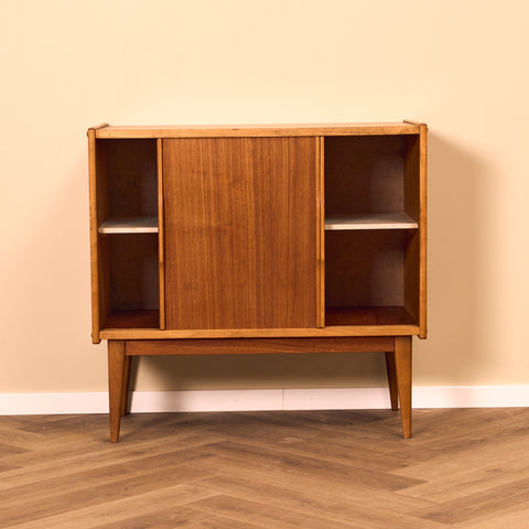 Swedish small sideboard in teak & beech