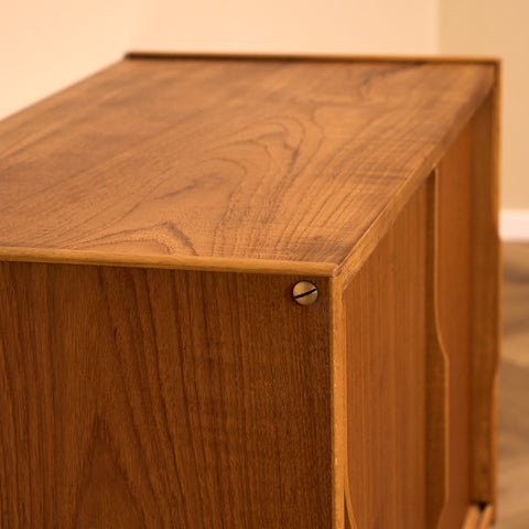Swedish small sideboard in teak & beech