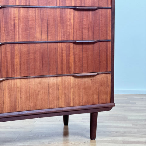 Vintage Danish chest of drawers in teak, 1950-60s.