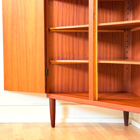 Danish corner cabinet in teak