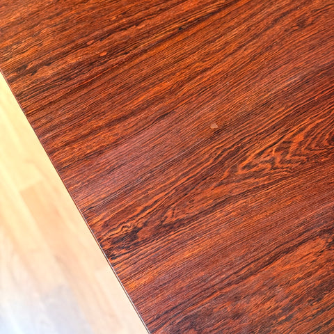 Danish dining table in Santos rosewood by Bruno Hansen