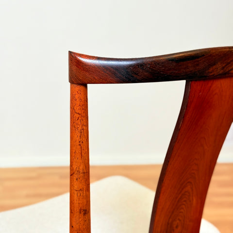 Danish dining chairs in Santos rosewood by Henning Sørensen for Danex