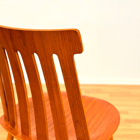 Swedish dining chairs in teak & beech by Jan Hallberg for Edsbyverken, model 'Tallåsen'