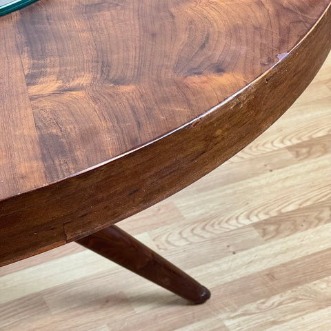 Dining table, dark wood, 1970s