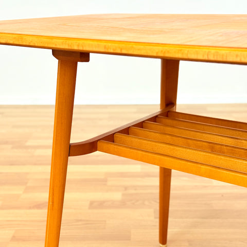 Swedish coffee table in birch by S. Ljungqvist