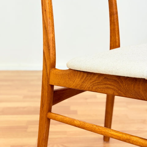 Danish set of 6 dining chairs in teak&oak