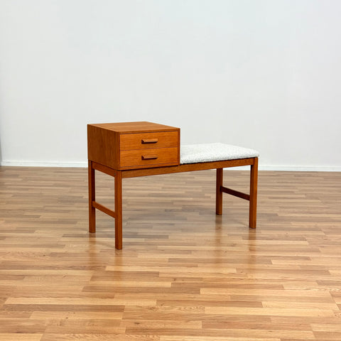 Hall bench in beech, 1950s-60s, Sweden