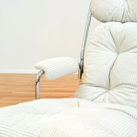 70´s chrome armchairs with wheels