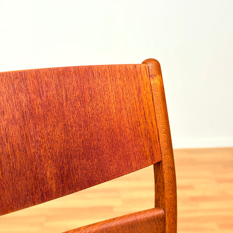 Danish dining chairs in teak & oak