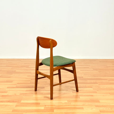 Swedish set of 4 dining chairs in teak and beech by IKEA, "Boel"