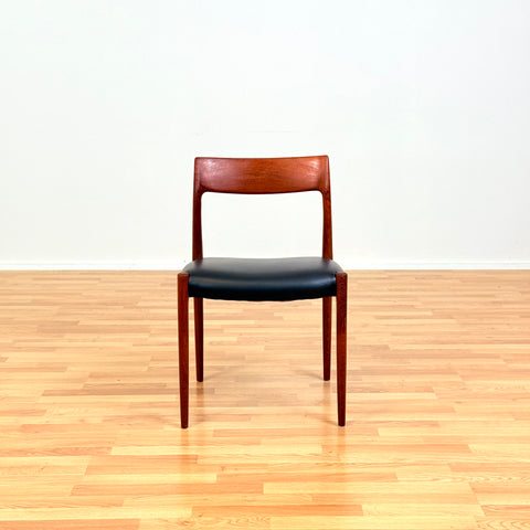 Danish dining chairs in solid teak by Niels Otto Møller, model 77