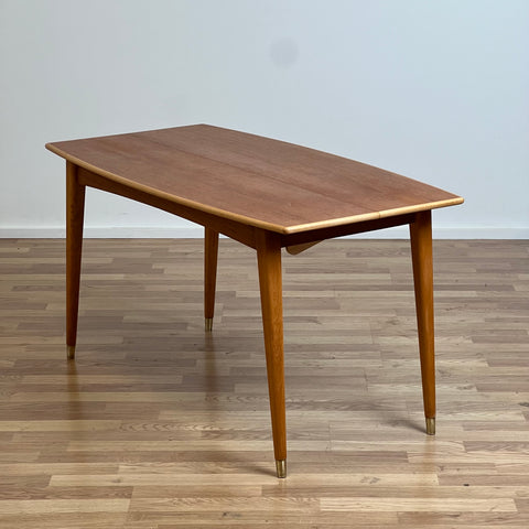 Sofa table in teak & beech