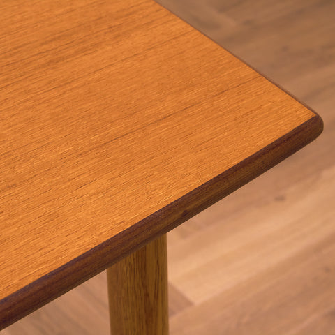 Swedish dining table in teak & oak by Bränntorps