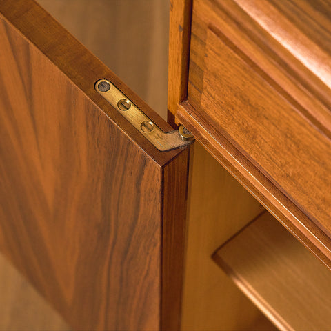 Swedish sideboard in walnut by Bertil Fridhagen for Bodafors, model 'Fasett'