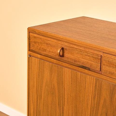 Swedish sideboard in walnut by Bertil Fridhagen for Bodafors, model 'Fasett'