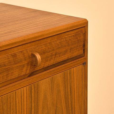 Swedish sideboard in walnut by Bertil Fridhagen for Bodafors, model 'Fasett'