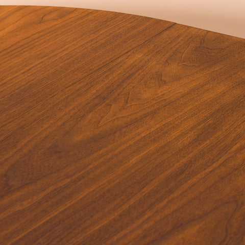 Swedish round dining table in walnut by Skaraborgs Möbelindustri, Tibro