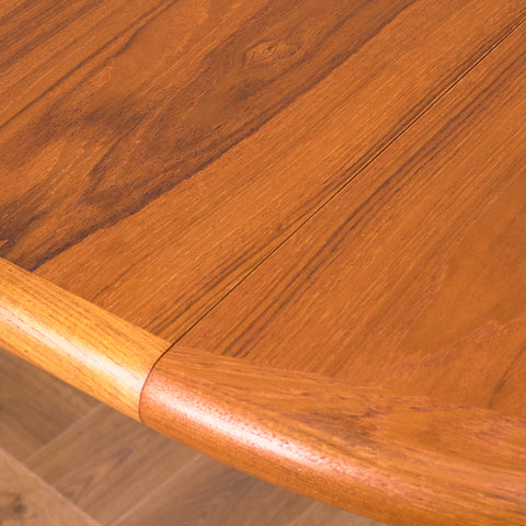 Danish round dining table in teak by Korup design