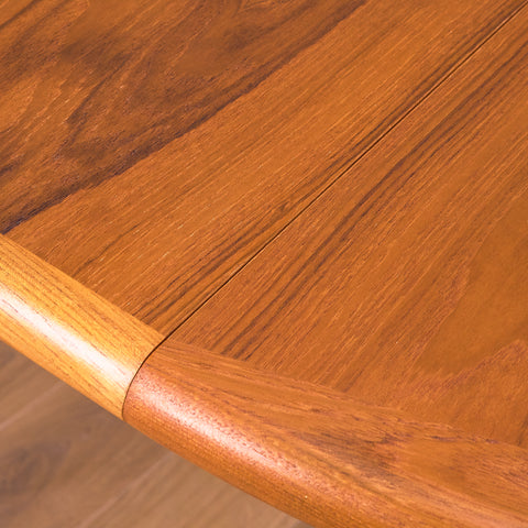 Danish round dining table in teak by Korup design