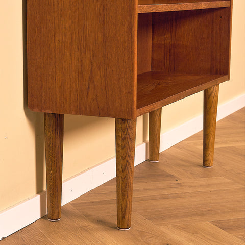 Danish Teak Bookshelf with Oak Legs