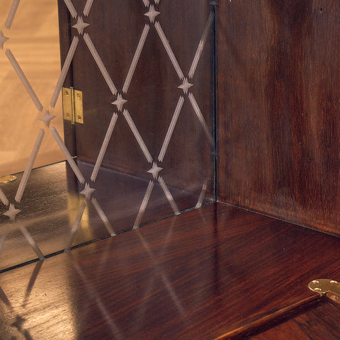 Danish Santos Rosewood Bookshelf with Drop-Front Desk