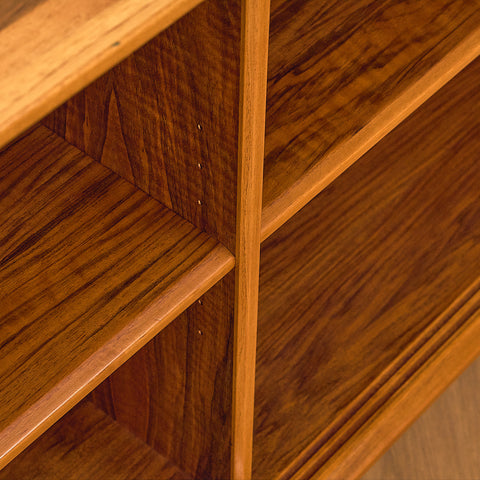 Swedish shelf with glass in walnut by Bertil Fridhagen for Bodafors