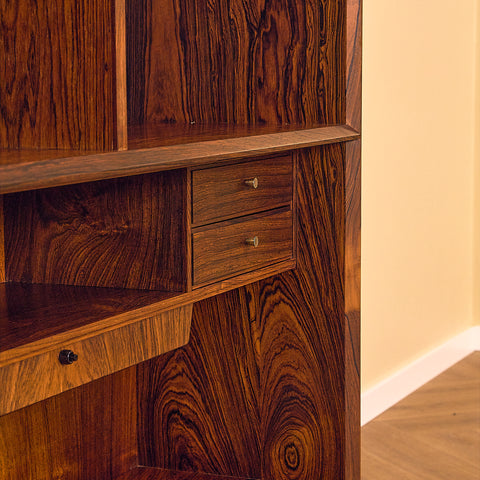 Danish Santos Rosewood Secretary Bookshelf