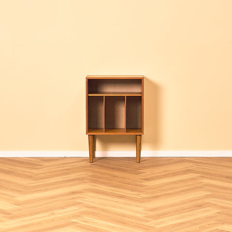 Danish Teak Record Cabinet with Oak Legs