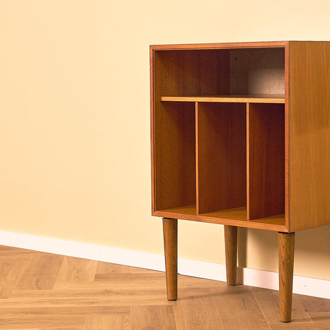 Danish Teak Record Cabinet with Oak Legs