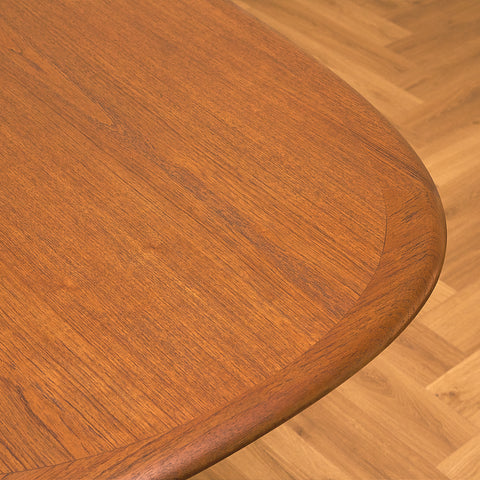 Danish oval dining table in teak by Svend Aage Madsen for Elsteds Møbelfabrik