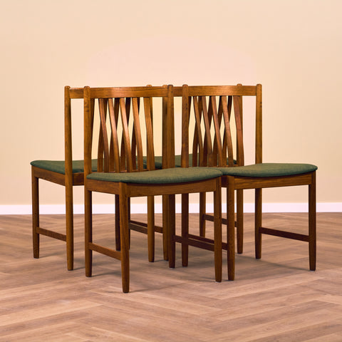 Swedish dining chairs in teak