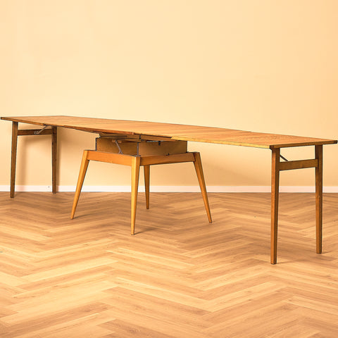 Extandable swedish coffee table in teak & beech