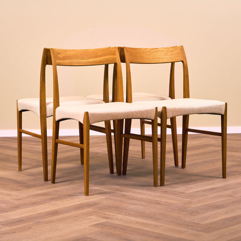 Swedish dining chairs in oak