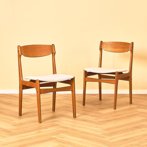 Danish dining chairs in teak by Erik Buch for Findahls Møbelfabrik
